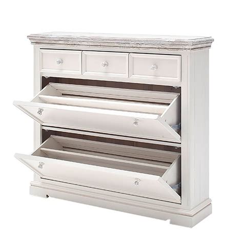 Gota schuhschrank weiß vintage garderobe weiß mit sitzbank landhausstil / flurgarderobe weiss mit sitzbank : Schuhschrank Weiß Vintage