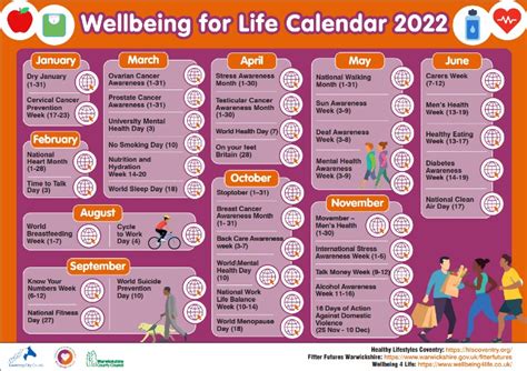 Wellbeing Events Calendar Wellbeing For Life