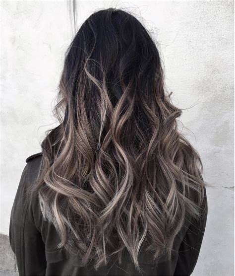 Grey Ombré Hair Colour And Highlights Long Hair Styles H A I R