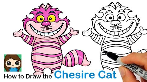 How To Draw The Cheshire Cat Alice In Wonderland Youtube