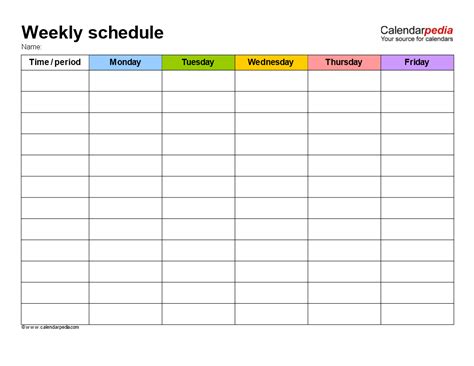 School Scheduling Templates