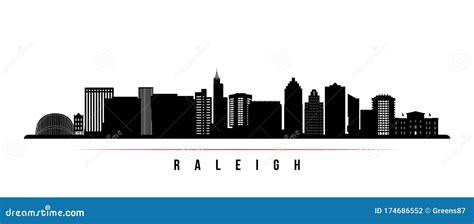 Raleigh Skyline Silhouette Design City Vector Art