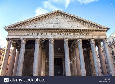 Antike römische Pantheon Tempel, Frontansicht - Rom ...
