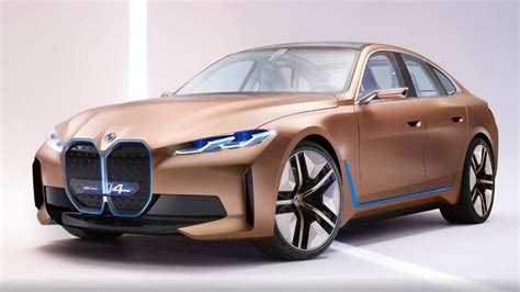 All Electric Gold Bmw Concept I4 Four Door Gran Coupe Review