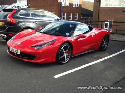 The ferrari 458 italia is the perfect consensus of minimalism, efficiency and capability. Ferrari 458 Italia spotted in Birmingham, United Kingdom on 09/29/2012