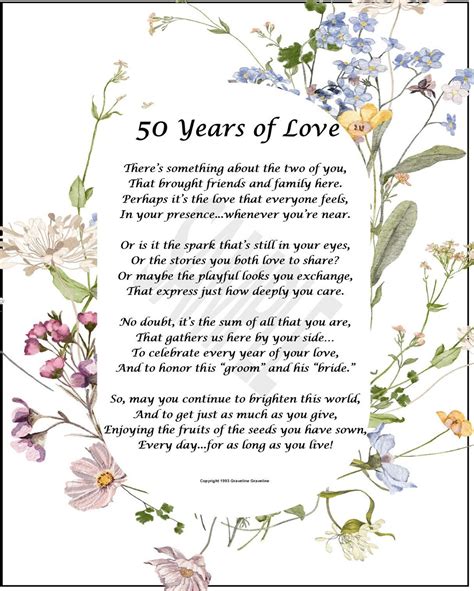 50th Anniversary Poem Digital Download 50th Anniversary Ts 50th