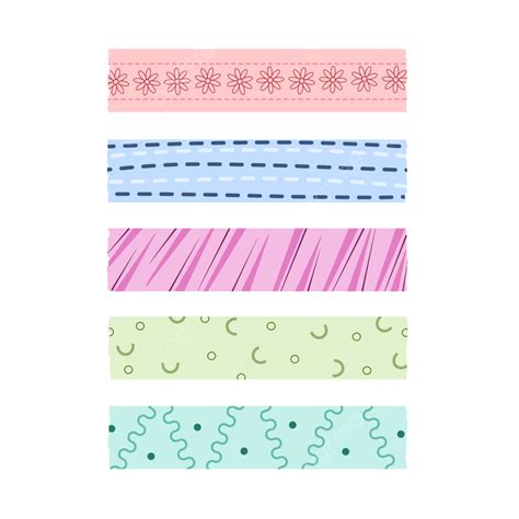 Washi Tapes Png Transparent Set Of Colorful Washi Tape Illustration