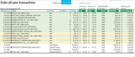 2023 Stock Portfolio Tracker Excel Template With Live Data