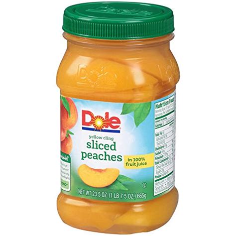 Dole Sliced Peaches 235 Ounce Jars Pack Of 8 Healthy Food Recipes