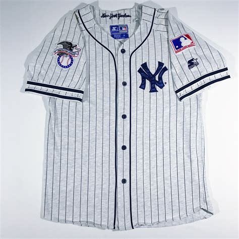 New York Yankees Heather Grey Starter Jersey Vintage Strains