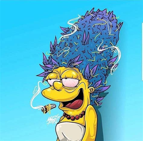 Bart Simpson Tattoo Smoking Weed