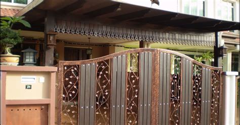jarak pagar  pintu utama rumah  inspirasi pagar ala rumah