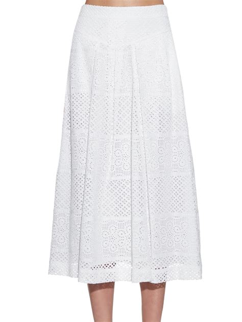 Lyst Rebecca Taylor Masie Eyelet Skirt In White