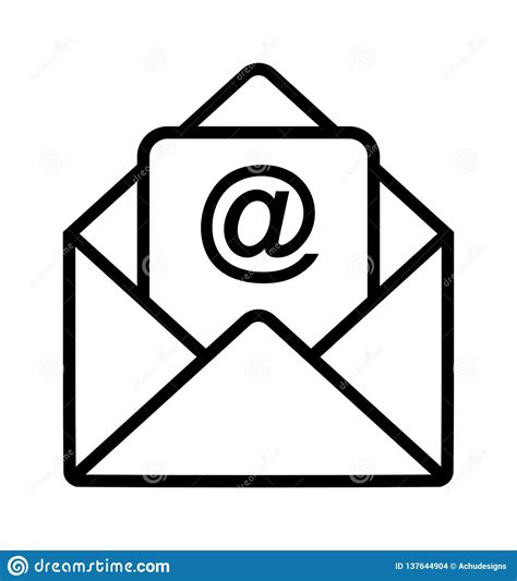 Email social media icon communication mail internet contact symbol message button. Het Pictogram Van De Postlijn Vector Illustratie ...