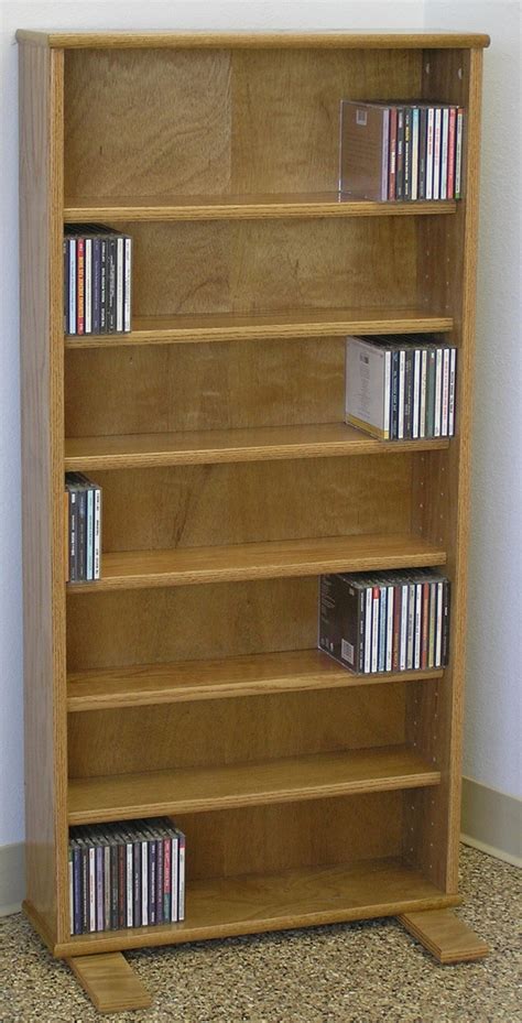 Dvd Storage Cabinet 48h Oak Maple Plywood Made In Usa Ships Free