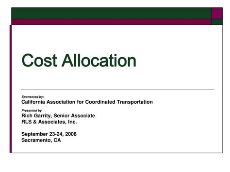 Ppt Cost Allocation Powerpoint Presentation Free Download Id9284578