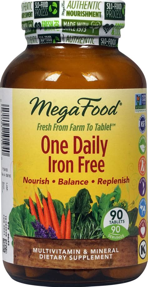 Megafood One Daily Iron Free 90 Tablets Vitacost