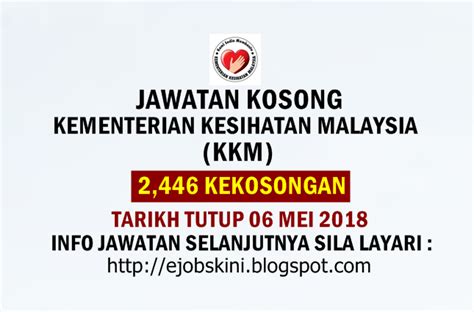 25 jawatan kosong kerja spa permohonan terbuka jpa, jpn, kkm, jpj, imigresen, kpdnhep, aadk, penjara. 2,446 Kekosongan Jawatan Kosong di Kementerian Kesihatan ...