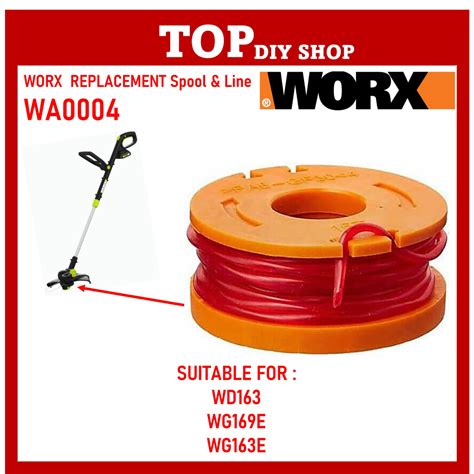 Worx ORIGINAL WA0004 WA0007 Replacement Spool Line For Worx WG169E