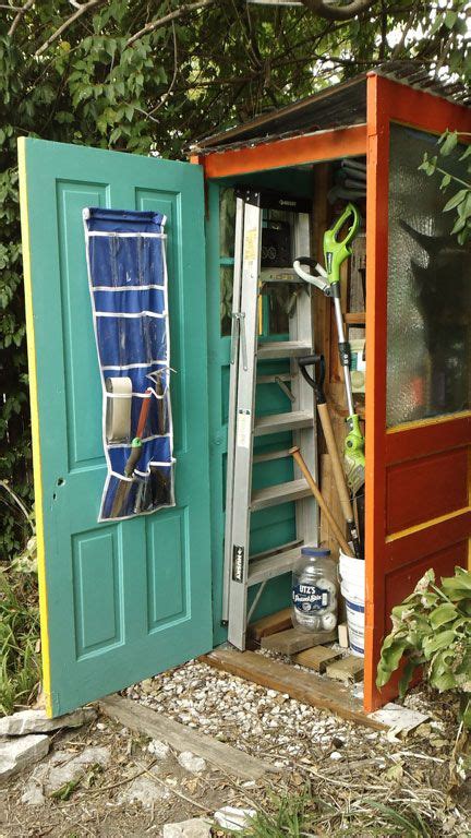 Garden Shed Made Of Recycled Doors Inside View Shed Unique Gardens