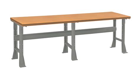 Tennsco Storage Made Easy Flared Leg Workbench With Compressed Wood Top