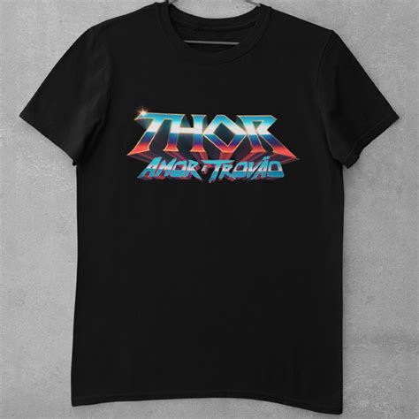 Camisa Preta Thor Mod Algod O P Ao Gg Elo