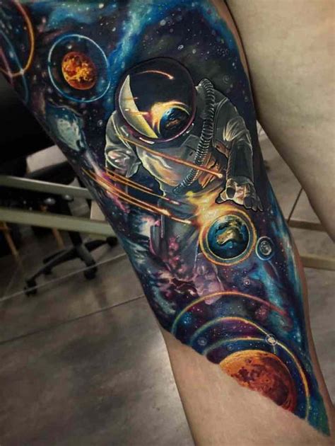 26 Out Of This World Astronaut Tattoos Astronaut Tattoo Galaxy