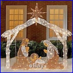 Lightweight material makes it easy to hang or pose led illumination adds an eerie touch measures 5 ft. Lighted Nativity Scene Outdoor 250 Acrylic Lights ...