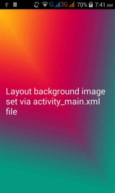 Set Background Image In Whole Layout Android Xml Android