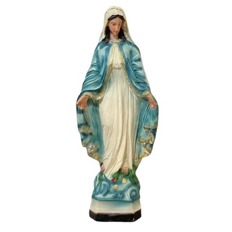 Vtg Virgin Mary Our Lady Of Grace Chalkware Religious Statue 26” Catholic Art 16999 Picclick