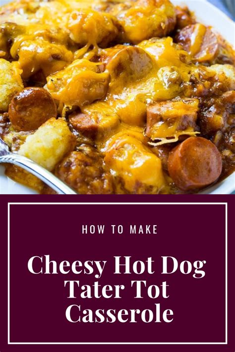 It's a hearty meal that goes shredded sharp cheddar cheese makes a nice substitute for the plain cheddar. Latest Photos Cheesy Hot Dog Tater Tot Casserole Style in ...