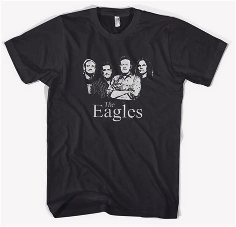 New The Eagles Classic Rock Band Decal Mens Black T Shirt S 3xl