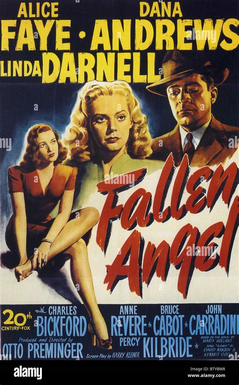 Reproduced A4 Size Cinema Poster Of The 1945 Film Fallen Angel Dana