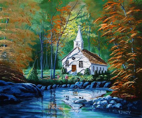 Little Church In The Woods By Tom Hoy