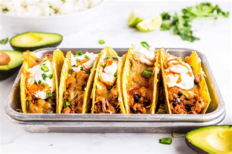 Cheesy Baked Chicken Tacos The Chunky Chef
