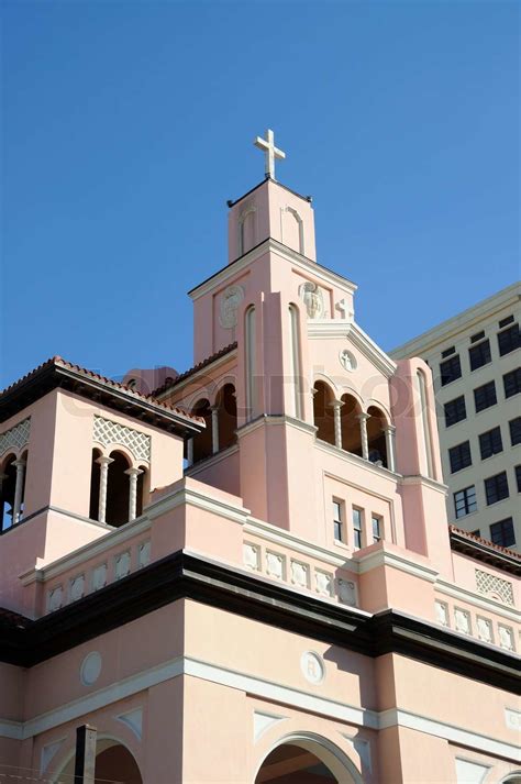 Gesu Catholic Church From 1896 In Downtown Miami Stock Image Colourbox