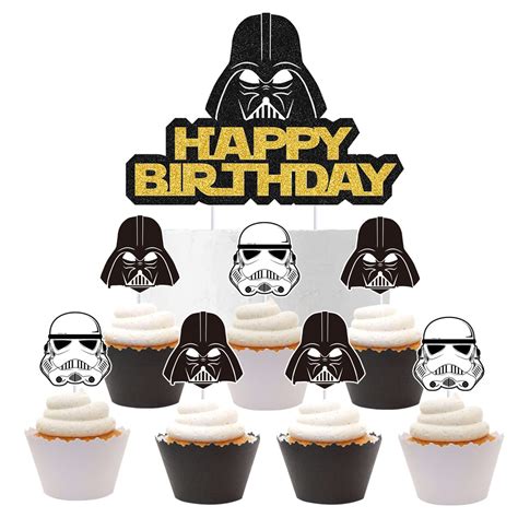 Buy 25 Darth Vader Cake Topper Cupcake Toppers Cake Decorations Set For