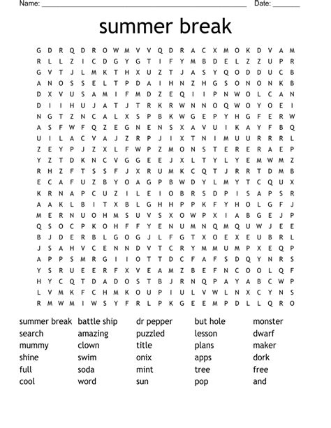 Summer Word Search Free Printable Worksheet For Kids Summer Holidays