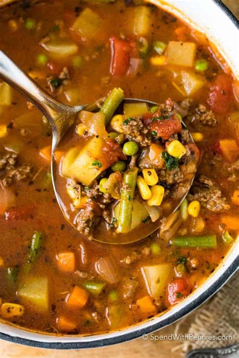 56 healthier burger recipes for grilling season. Easy Hamburger Soup - Spend With Pennies