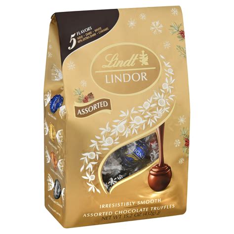 Lindt Lindor Assorted Chocolate Candy Truffles 152 Oz Bag Walmart