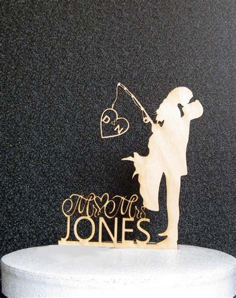 Personalized Rustic Wood Wedding Cake Topper Wedding Bride And Groom