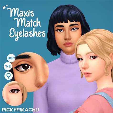 Maxis Match Eyelashes Laptop Mode Friendly At Pickypikachu