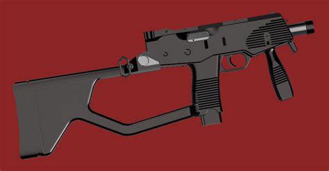 Artstation Resident Evil 4 Remake Tmp Machine Gun 3d Model
