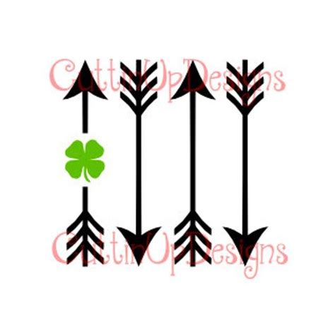 Four Arrows And A Shamrock Svg Cutting File For By Cuttinupts