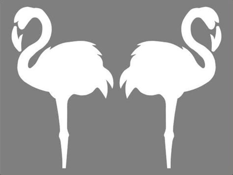 Flamingos Decals 2 Decals Vinyl Decal Etsy