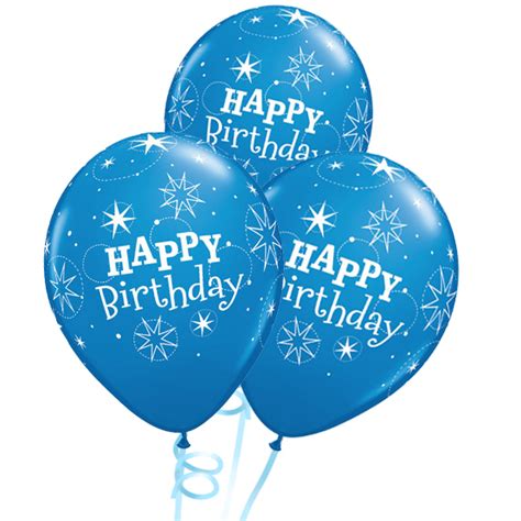 Happy Birthday Rubber Balloon Bunch Dark Blue Buy Balloons In Dubai