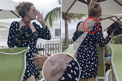 Adele Looks Slimmer Than Ever As She Shows Off Her Back Tattoos On