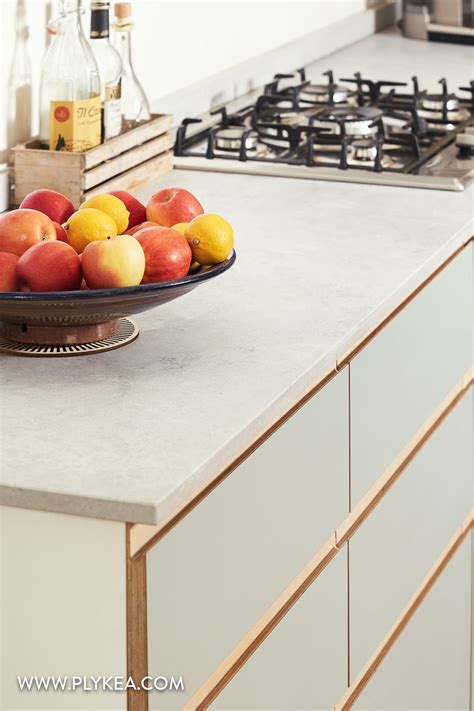 I ran a layer of 1/2 inch thick plywood behind the entire length of base cabinets instead of the drywall. Pin by Plykea | Plywood Kitchens on Kempe Road | Formica Faced Plywood Kitchen | Kitchen, Ikea ...