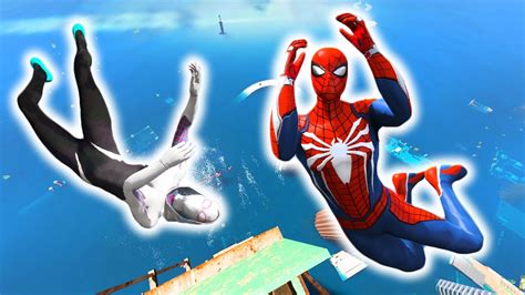 gta 5 water ragdolls spider gwen 26 euphoria physics funny moments youtube