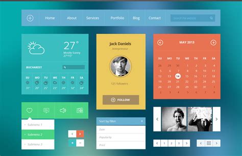 Flat Ui Kit Based On Twitters Bootstrap Pixelkit 365 Web Resources